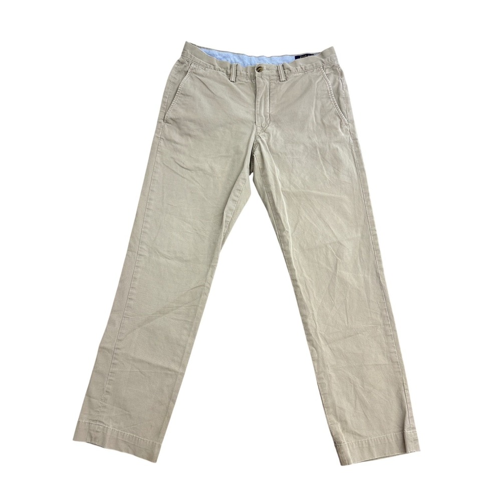Polo Ralph Lauren Mens Stretch Straight Fit Chino Pants Tan Khaki 30/30